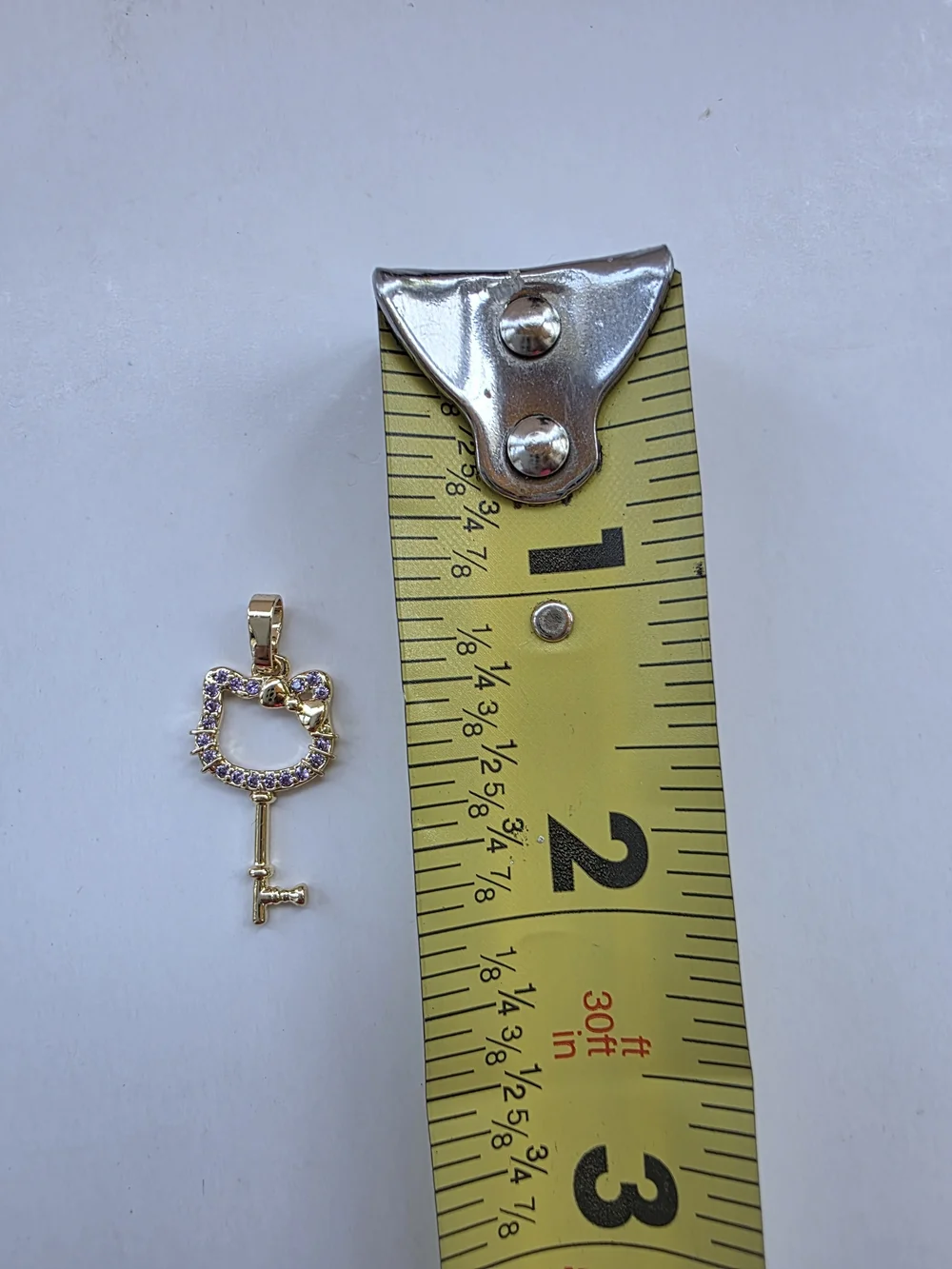 3-Piece 18K Gold Plated Hello Kitty Key Necklace & Earrings Jewelry Set (NWT)